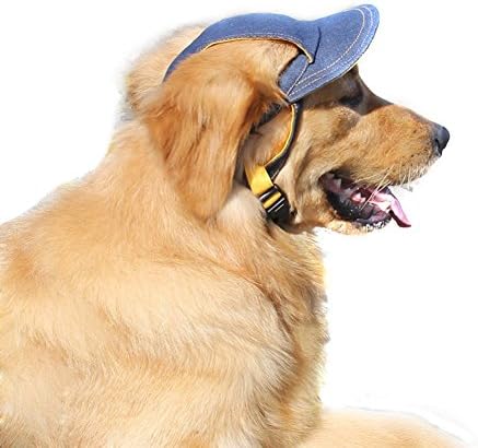 כובע ג'ינס מגניב של כלב חיות מחמד - כובע הגנת שמש בקיץ לכלב כלבים