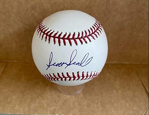 סקוט Seabol Yankees/Cardinals חתמו על Auto M.L. בייסבול בקט Z51505