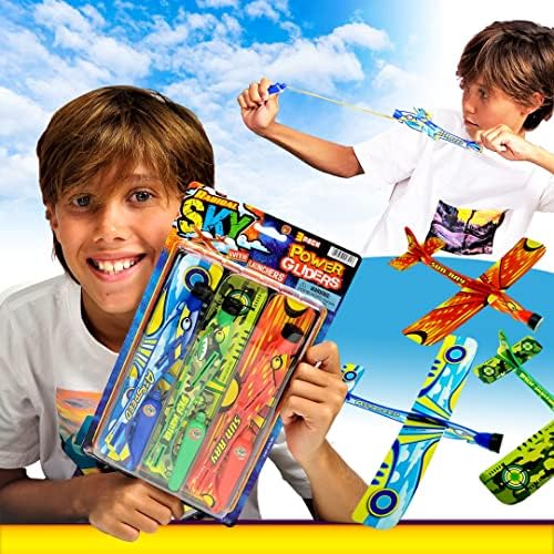 JA-RU רדיקל שמיים מעופפים דאונים עם מטוסי דאון קצף משגר לילדים ומבוגרים, צעצועי בנים. משחקי