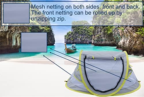 אוהל חוף תינוקות עם הגנה על UV - אוהל חוף תינוקות קופץ - אוהל חוף לתינוק - חוף תינוק נייד UV 50+ אוהל קופץ עם