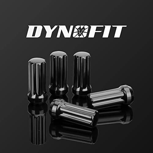 Dynofit 14MMX1.5 אגוזי גלגלים, 24X שחור M14X1.5 אגוזי לאג