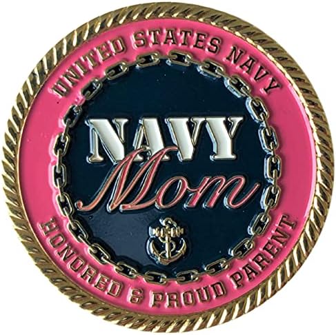 חיל הים של ארצות הברית USN מכובד וגאה חיל הים האתגר מטבע אתגר ותיבת תצוגה קטיפה כחולה