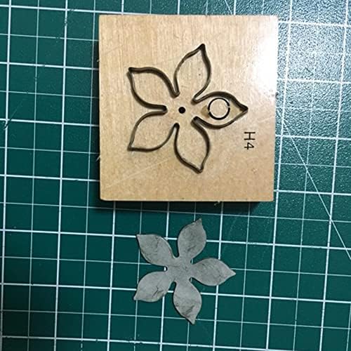 עור חותך יפן יפן להב פלדה DIY מלאכת עור חמש פרח עלי כותרת חיתוך סכין עובש סכין עץ עץ עץ אגרוף יד - ערכות