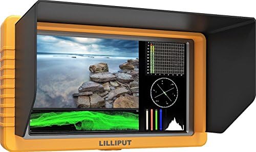 Lilliput 5 Q5 Full HD מתכת צג מצלמה דק-טופ 1000: 1 ניגודיות SDI/HDMI Cross Cross Coffering F970+LP-E6 צלחת סוללה