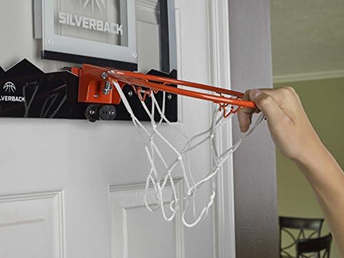 סילברבק הוביל אור מעל הדלת מיני כדורסל חישוק-18 - כולל מיני כדורסל משאבת אוויר