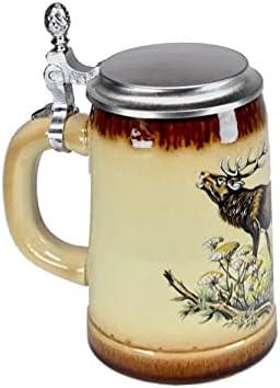 ספל בירה מאת קינג - צבי חיות בר בירה גרמנית שטיין 0.5L - תוצרת גרמניה