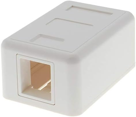 ACCL 1 יציאה RJ45 קופסת הרכבה משטח לבנה, 10 חבילה