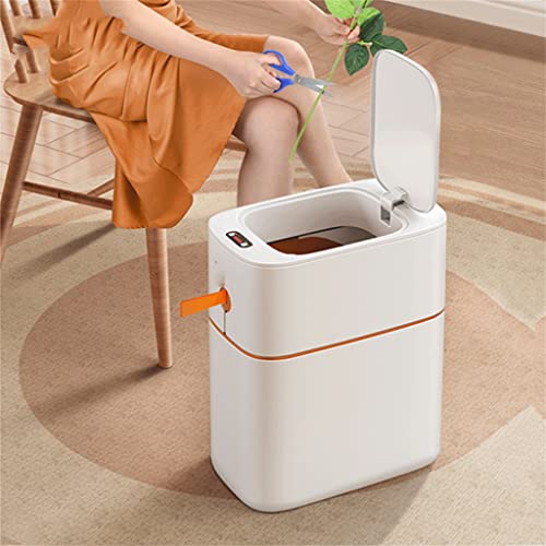 חיישן CXDTBH חכם חדר אמבטיה חכם פח אשפה אסלה דלי כביסה עם מכסה עם מכסה אוטומטי לחדר שינה פסולת מטבח פסולת