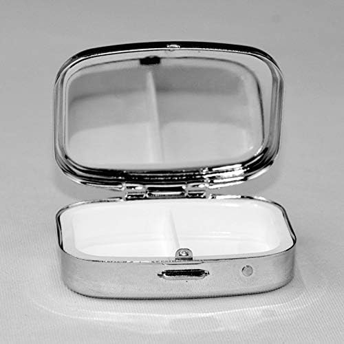 קופסת המיני המרובעת הקטנה של חמוצים רפואת נסיעות רפואת מתכת מארגן מארגן מתכת עם מראה