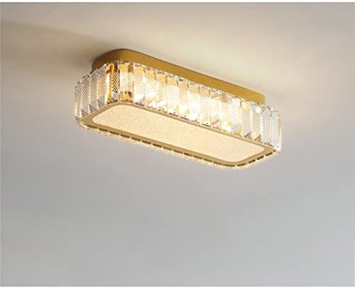 XXXDXDP אורות תקרה LED מנורת זהב לחדר שינה מסדרון מסדרון תקרת גביש מסדרון מסדרון אור נורדי מנורות