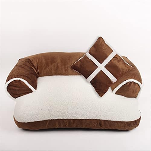 מיטות חיות מחמד של XLAIQ מחצלות פליס ספה כלב מחמד חם עם כרית בית מחמד בית מחמד