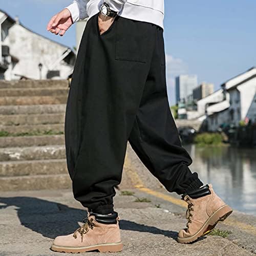 Miashui חמוד אמריקאי רטרו היפ הופ כיסים גדולים מעצבים חוש רחב עבודות רגל מכנסיים מכנסיים אופנה מכנסיים מכנסיים