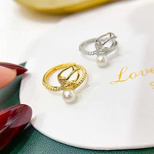 2023 חדש נחושת משובץ זירקון אופל אבן פרח פתוח טבעת תכשיטים אופנה טמפרמנט תכליתי טבעת פשוט מתכוונן פתוח
