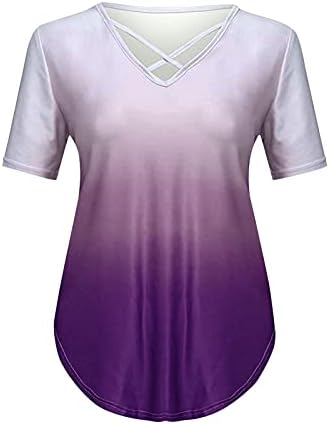 חולצות T של שרוול ארוך כותנה לנשים מגרשי נשים מפלגת צווארון V