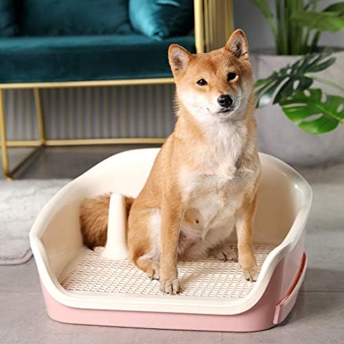 אמבטיה כלב המלטת תיבת אימון רשת כרית מחזיק עם גדר 2-שכבה מערכת לחיות מחמד המשתנה בסיר קל נקי