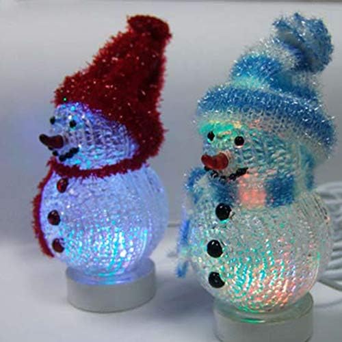 זוהר סנטה לילה אור 2 יחידות חג המולד שלג הוביל אור זוהר שלג חג המולד לילה מנורת לילה אור חג המולד דקורטיבי