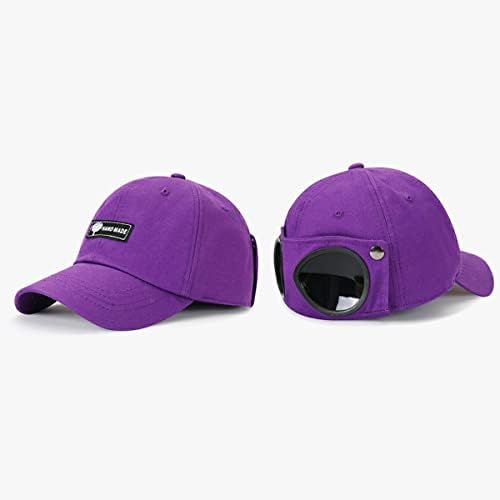 כובע בייסבול עם משקפי מגן לגברים ולנשים, כובע כובע בייסבול קלאסי עם משקפיים