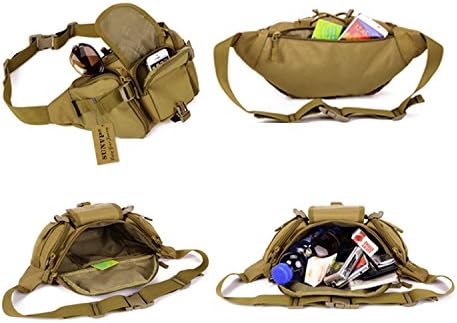 HuntVP תיק המותניים טקטי תיק חבילות פאני צבאי חפיסות שקית חגורה ירך לכיס לטיפוס על טיפוח חיצוני