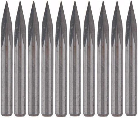גברים הרים עמידים 10 יחידות 0.3 ממ 20 מעלות טחון פלדה קרביד CNC טחנות קצה נתב עבור חתיכות חיתוך אקריליות עץ PCB