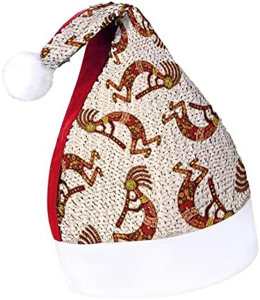 קוקופלי ילידים שבטי אמנות מצחיק חג המולד כובע נצנצים סנטה קלאוס כובעי גברים נשים חג המולד מסיבת חג קישוטים