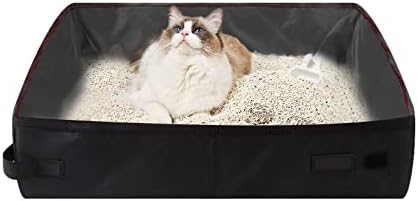 נסיעות ארגז חול לחתולים מתקפל חתול ארגז חול מתקפל נייד ארגז חול אור משקל רך מתקפל עמיד למים לחיות מחמד חתול קל