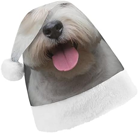 יפה טרייר כלב חג המולד כובע רך קטיפה סנטה כובע מצחיק כפה עבור חג המולד לשנה חדשה חגיגי מפלגה