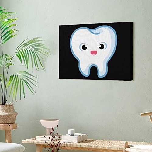 רופאי שיניים שיניים רפואת שיניים בד שיניים בד שיניים מודפס עיצוב אמנות קיר תלוי למשרד לחדר 12 x16