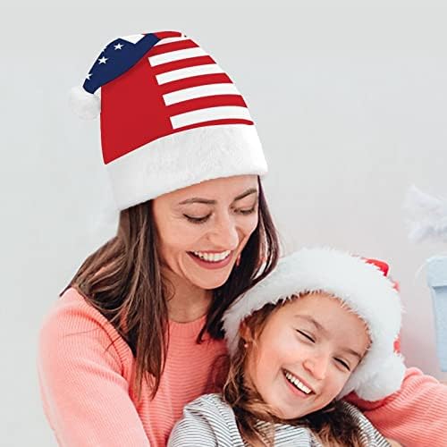 אמריקאי דגל חג המולד כובע סנטה כובע מצחיק חג המולד כובעי חג מסיבת כובעי עבור נשים / גברים
