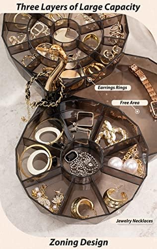 ארגון תכשיטים של סוואן אמלו קופסת עגילי טבעת ייחודית עגילי תכשיטים קופסת אחסון צמיד, אטום למים