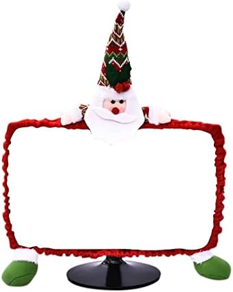 חג המולד מחשב צג כיסוי סנטה קלאוס איש שלג מחשב נייד צג גבול כיסוי קישוטים לבית משרד קניון צילום