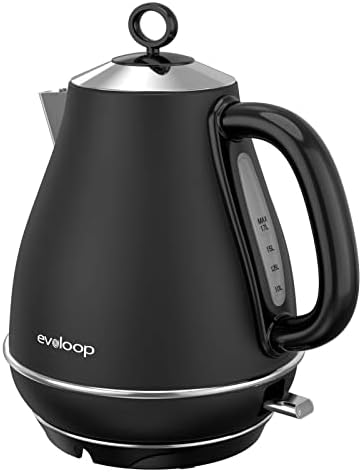 Evoloop 1.7L קומקומי חשמל, קומקום תה ללא BPA, תנור דוד מים חמים, קומקום נירוסטה, כיבוי אוטומטי