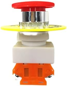 כובע פטריות אדום OUTVI 1 לא 1NC DPST עצירה חירום לחיצה על כפתור כפתור AC 660V 10A מתג ציוד מעלית מעלית נעילה עצמית