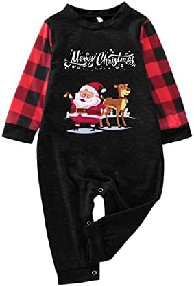 דיאגו משפחת חג המולד פיג'מה סטים תואמים 2022, תואמים חולצת טשיר שרוול ארוך ומכנסיים מכנסיים בגדי