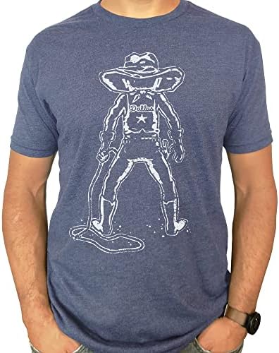 חולצת טריקו של דאלאס Gunslinger Cowboy, מצוירת ביד ומודפסת ביד