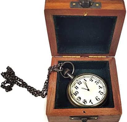 שעון כיס פליז וינטג 'של מאן דקור וינטג