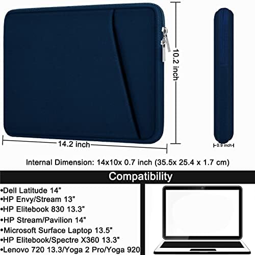שרוול מחשב נייד שרוול 14 אינץ ', שקית נשיאה עמידה עמידה בכיסוי מגן אטום לזעזוע, תיקים תיקים