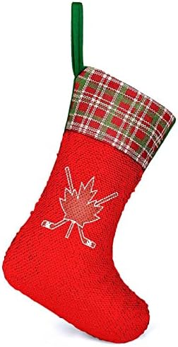 קנדה הוקי קרח מייפל נצנץ לחג חג המולד גרבי חג חג מן