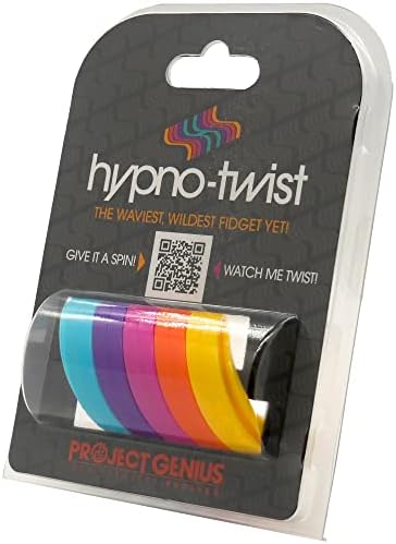 Project Genius Inc. Hypno-twist-צעצוע קשקש של Hypnotic, החלקה את הטבעות הצבעוניות ללולאה מהפנטת שמסתובבת