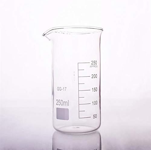 מעבדת גברים הרים 6 יחידות 250 מל כוס זכוכית בצורה גבוהה למעבדה מעבדת מעבדה מעבדה במדידת חינוך