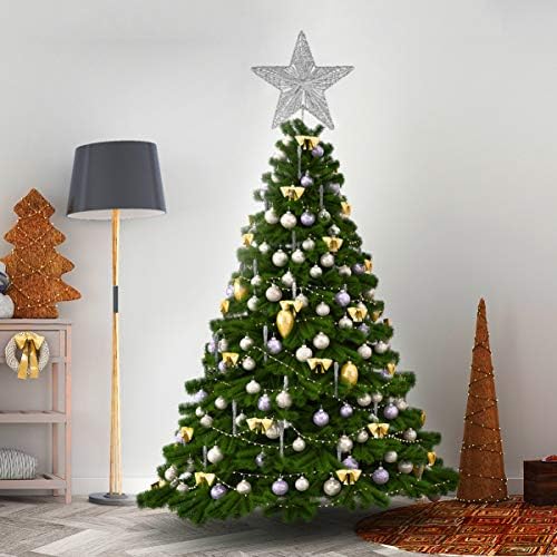 כוכב אברפאן כוכב כוכב עץ חג המולד טופר חג המולד נצנצים כוכב ברזל לחג המולד קישוט עץ עץ לחג המולד לעיצוב חיצוני