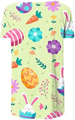 טוניקות לנשים מצחיקות שרוול קצר מודפס חולצות ארנב אביב אביב קיץ ארנב חולצה גרפית חולצה