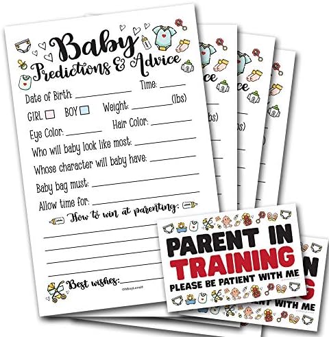 50 תינוק חיזוי וייעוץ כרטיסי עבור תינוק מקלחת / הורה באימון מדבקות, מין ניטראלי / מין לחשוף מקלחת פעילות