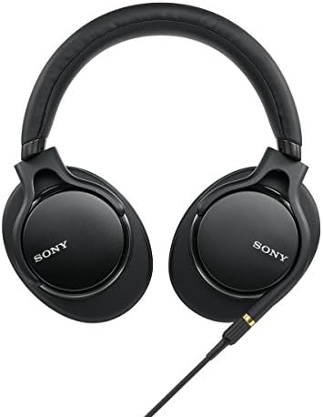 Sony MDR1AM2 קווי רזולוציה גבוהה אוזניות תקורה תקורה, שחור ו- MDR7506 אוזניות סרעפת גדולות ומקצועיות