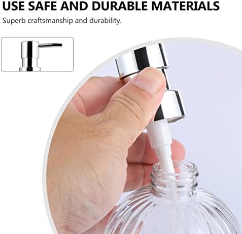 CABILOCK DISPENSER SOAP SEXPERSER גוף שטיפת גוף 4 PCS בקבוק זכוכית בקבוק לחץ זכוכית בקבוק קרם ריק
