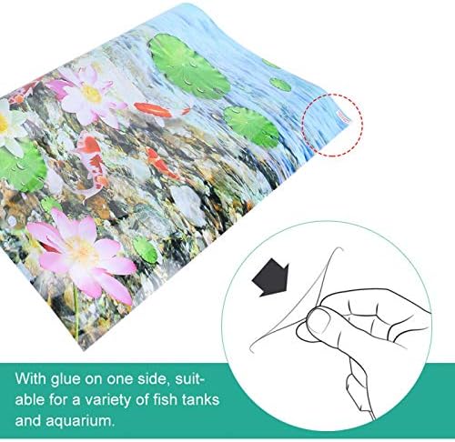 דגי טנק אקווריום רקע רקע, עמיד למים ולא דוהה דבק דקור נייר מדבקות מדבקת 122 * 50 סמ