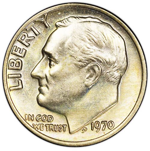 1970 P, D BU ROOSEVELT DIME US MINT 2 COIN SET CHOYE