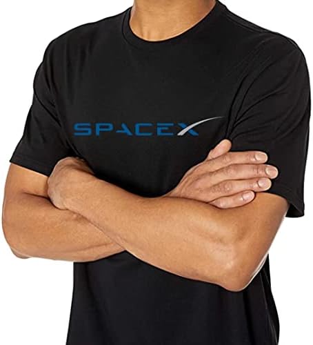 SpaceX T חולצה נשים נשים גברים כותנה צוואר נוחות שרוול קצר טיז גרפי שחור