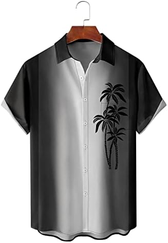 Hicolliee חולצה הוואי מטורפת לגברים נמתחים חולצות גולף לגברים ללבוש יומיום ללבוש שמלת חולצת טש בגודל