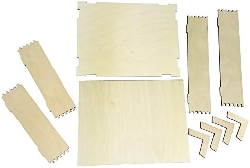 ערכת קופסאות עץ אקוסטית של 8.5 x 11 עם לוחות צדדי קופסה