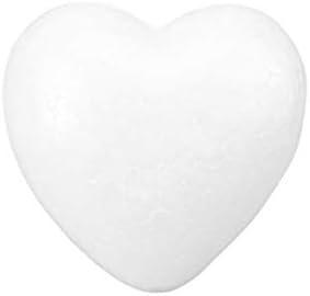 כדורי תפאורה לחתונה של Abofan כדורי קצף 4 אינץ 'לבבות DIY צורות קצף לבן ציור בעבודת יד קצף לבבות